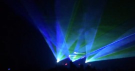 Blue, Green, Purple laser waves, laser fans
