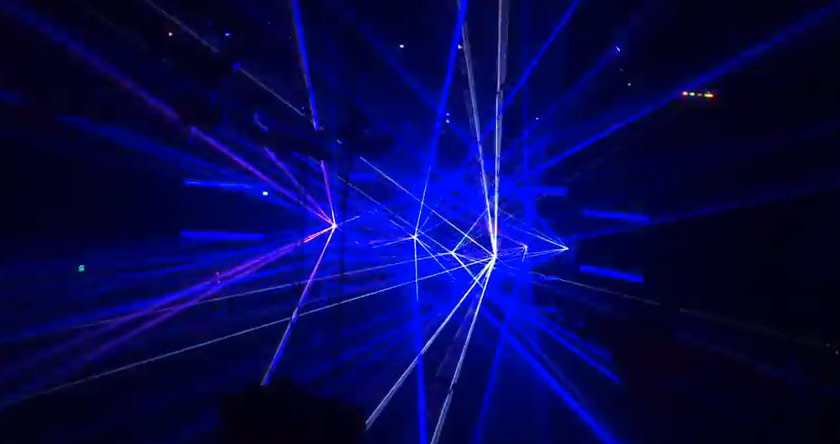 insane laser light show spectacle