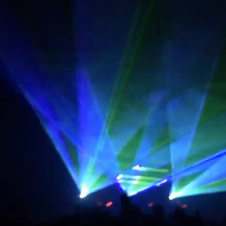 Blue, Green, Purple laser waves, laser fans