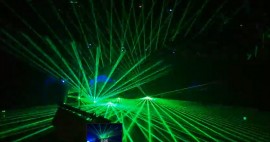 Array of Green Laser light Show