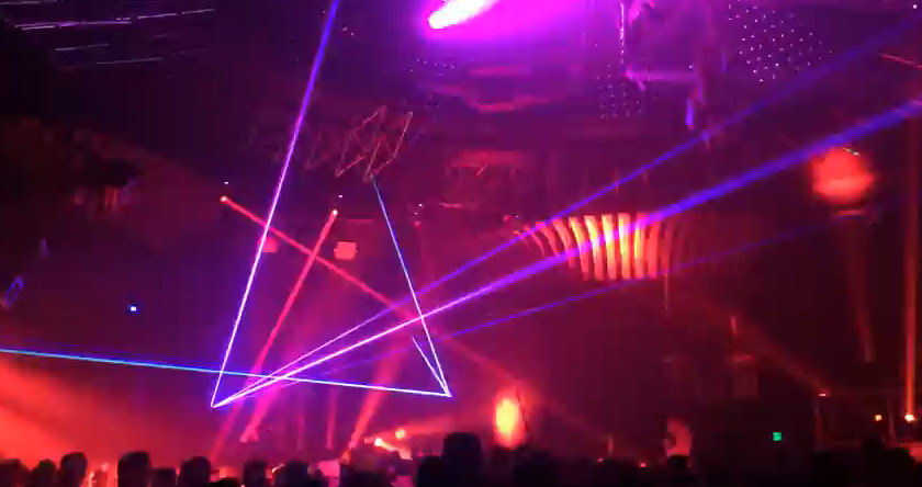 Purple laser light show