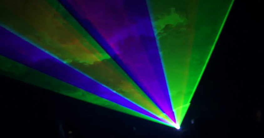 Laser light beams, laser light shows