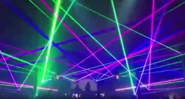 laser light show Green Velvet with the Laser Assassins