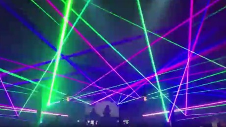 laser light show Green Velvet with the Laser Assassins